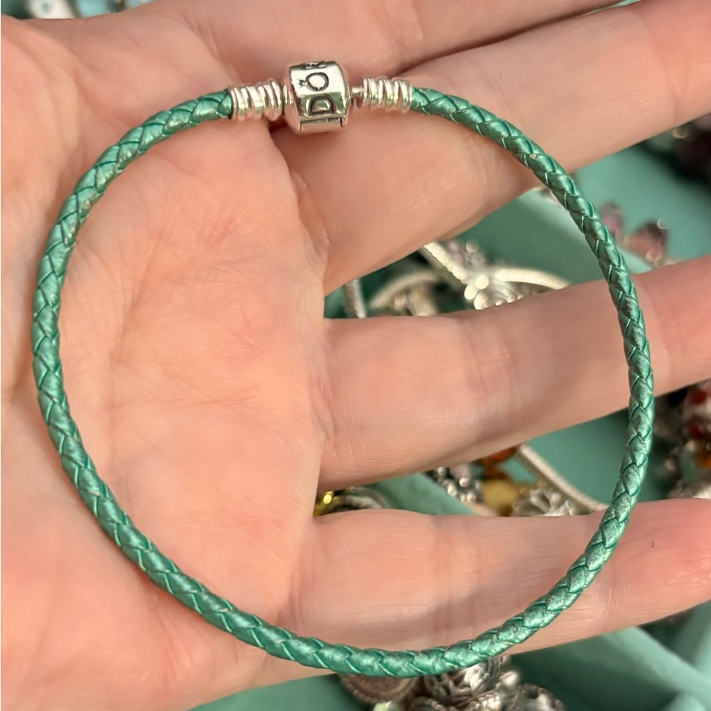 3 pandora leather braided bracelets - Picture 4 of 7